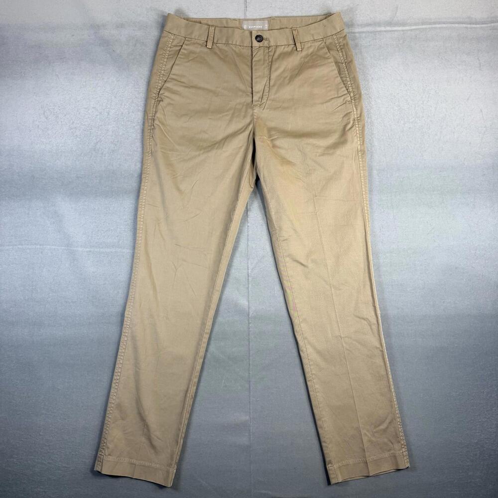 Everlane Chino Pants Mens 31x30 Beige Slim Straight Lightweight